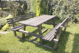dřevěná sedací zahradní souprava